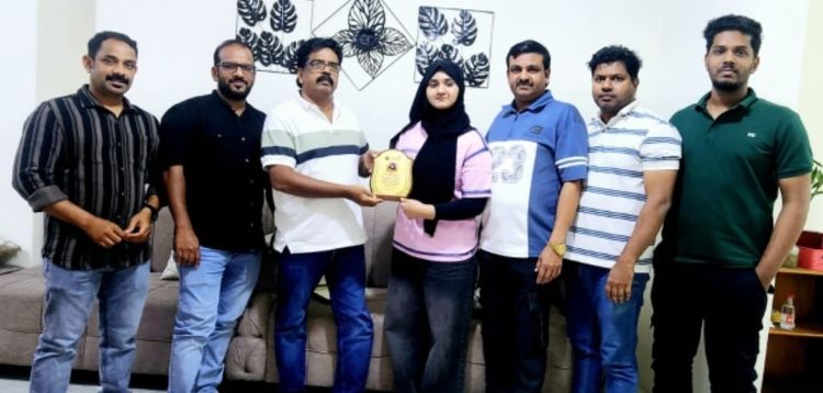  ജി.സി.സി. കെ.എം.സി.സി പേങ്ങാട് ഫെല്ല മെഹകിനെ  ആദരിച്ചു