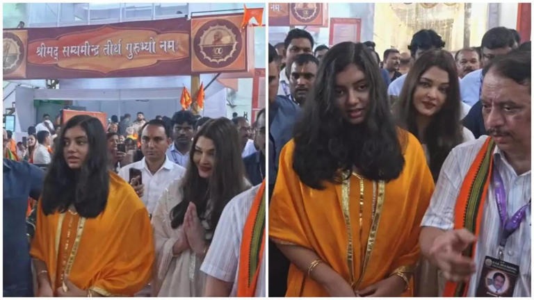 ഐശ്വര്യ റായിയും മകള്‍ ആരാധ്യയും ഗണപതി ദര്‍ശനത്തിനായി മുംബൈയില്‍